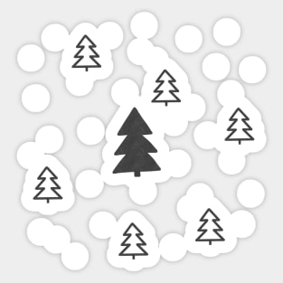 Snowy Forest Blush Sticker